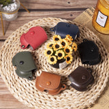 Apple AirPods (3rd Gen.) Faux Leather Case with Button Closure - Black
