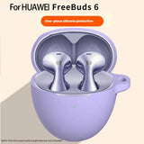 Huawei FreeBuds 6 Silicone Case with Carabiner - Lavender