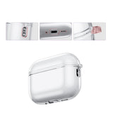 Apple AirPods Pro (3rd gen.) Transparent Flexible Plastic Case - Transparent / Red