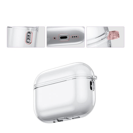 Apple AirPods Pro (3rd gen.) Transparent Flexible Plastic Case - Transparent / Glitter