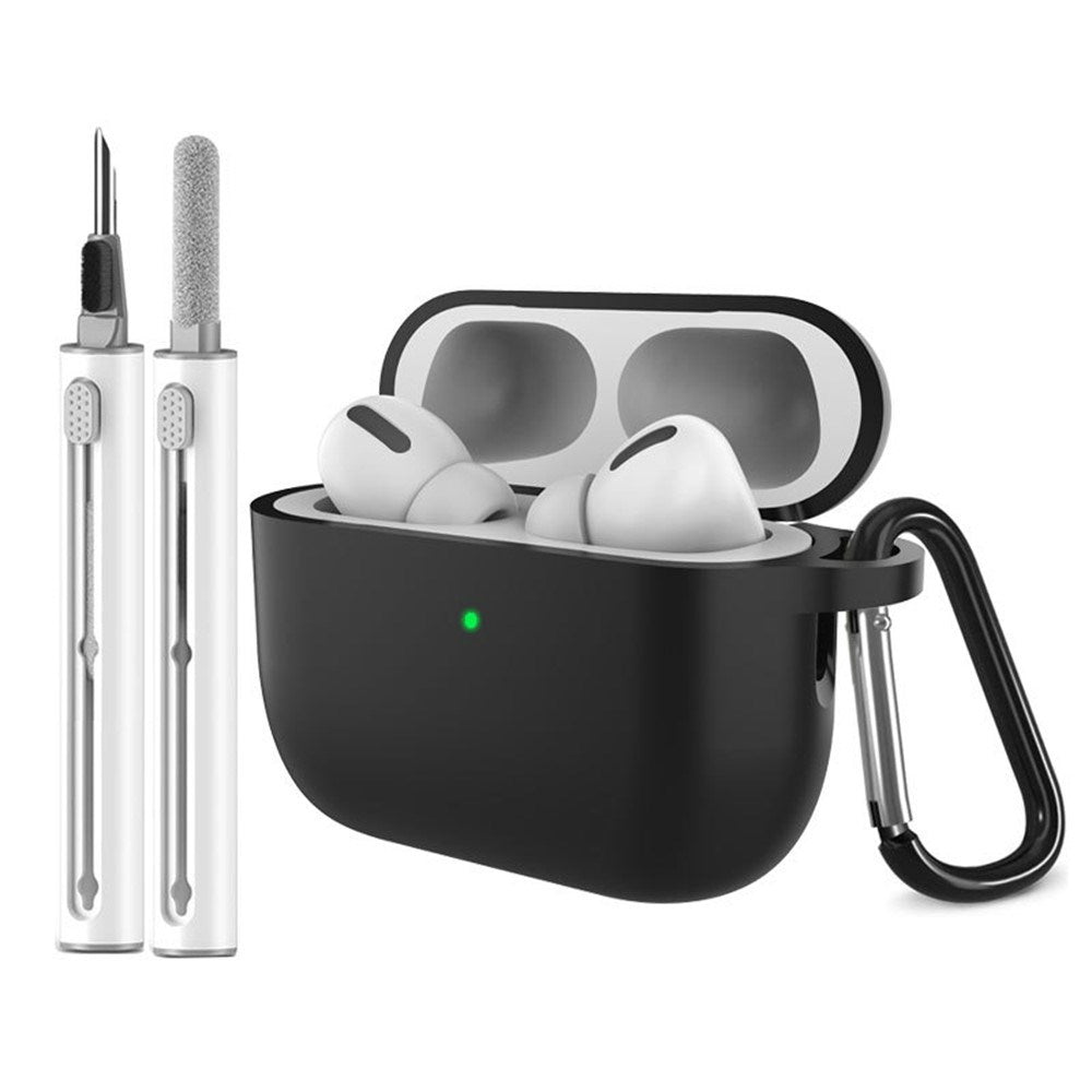 Apple AirPods Pro (3rd gen.) Silicone Case with Carabiner & Cleaning Pen - Black