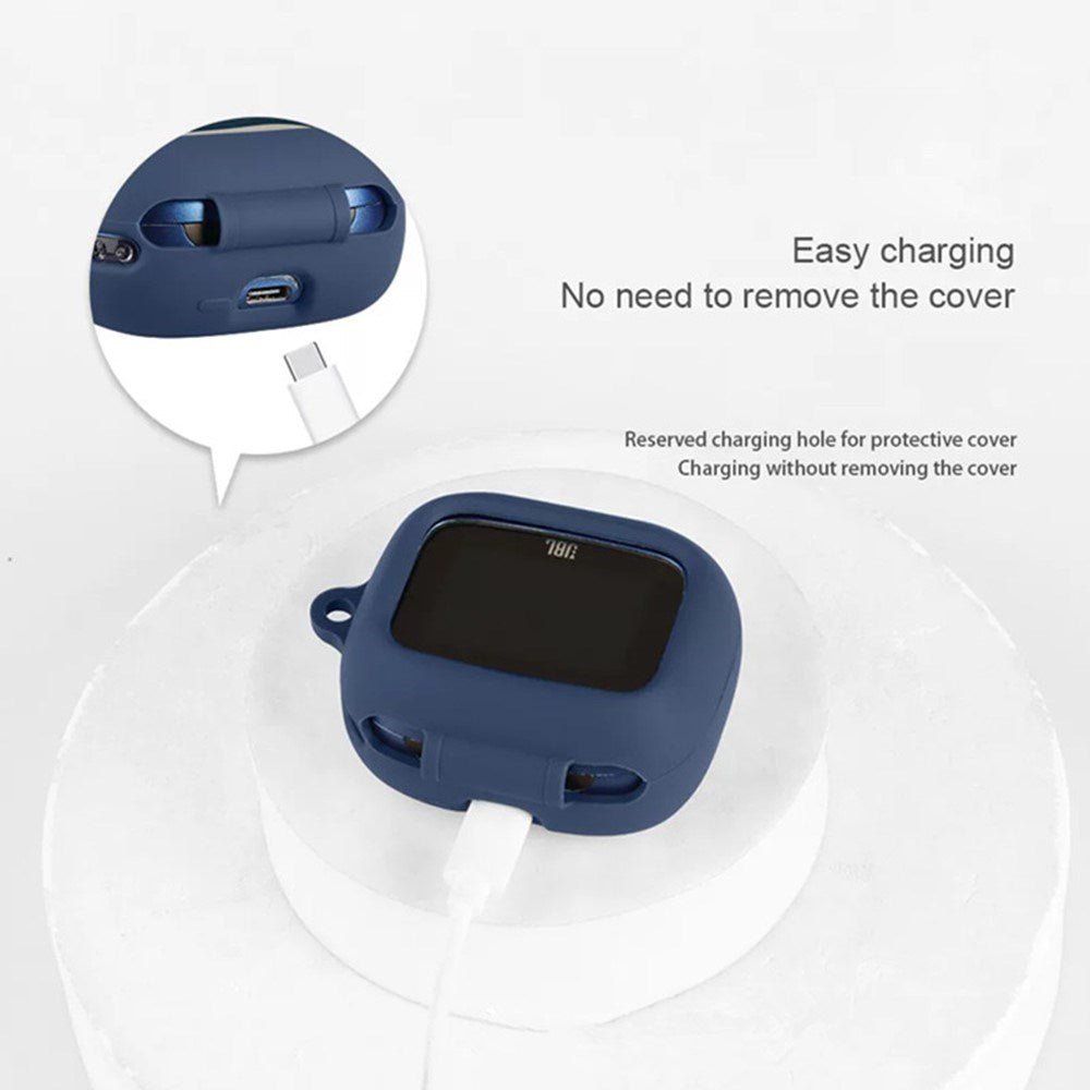 JBL Live Buds 4 Silicone Case with Keychain - Dark Blue