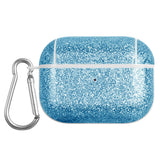 Apple AirPods Pro Plastic Case with Carabiner - Glitter - Blue