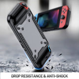 Nintendo Switch OLED Plastic Case w. Ergonomic Grip - Black / Transparent