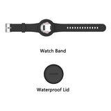 Apple AirTag Silicone Strap with 3D Design - Black / Shark