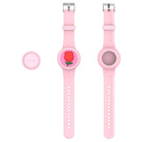 Apple AirTag Silicone Strap with 3D Design - Pink / Rose