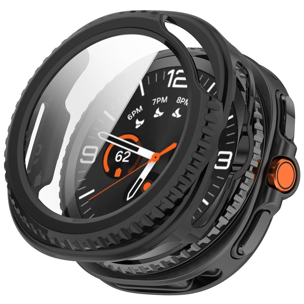 Samsung Galaxy Watch 8 Classic (46mm) Hard Plastic Case with Built-in Screen Protector - Black