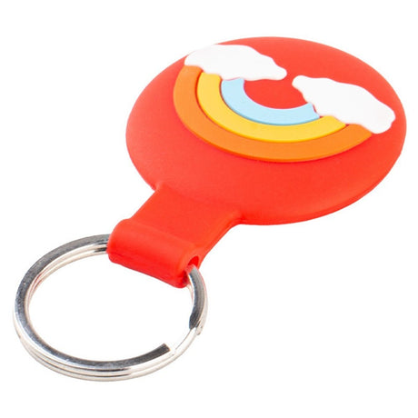 Apple AirTag Silicone Case with Carabiner - Red Rainbow
