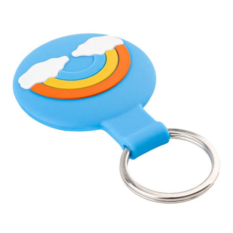 Apple AirTag Silicone Case with Carabiner - Blue Rainbow