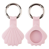 Apple AirTag Silicone Case with 3D Design & Keychain - Pink Seashell