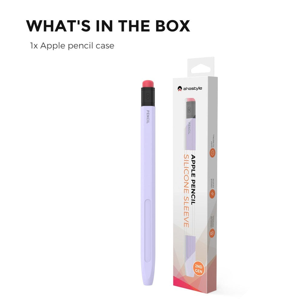 Apple Pencil 2 Generation Soft Silicone Pencil Case - Purple