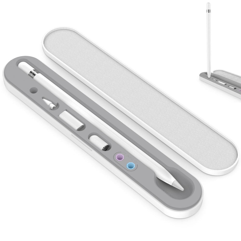 Apple Pencil Storage Hard Case in PC Plastic - White