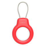 Hard Plastic AirTag Case with Wire - Red