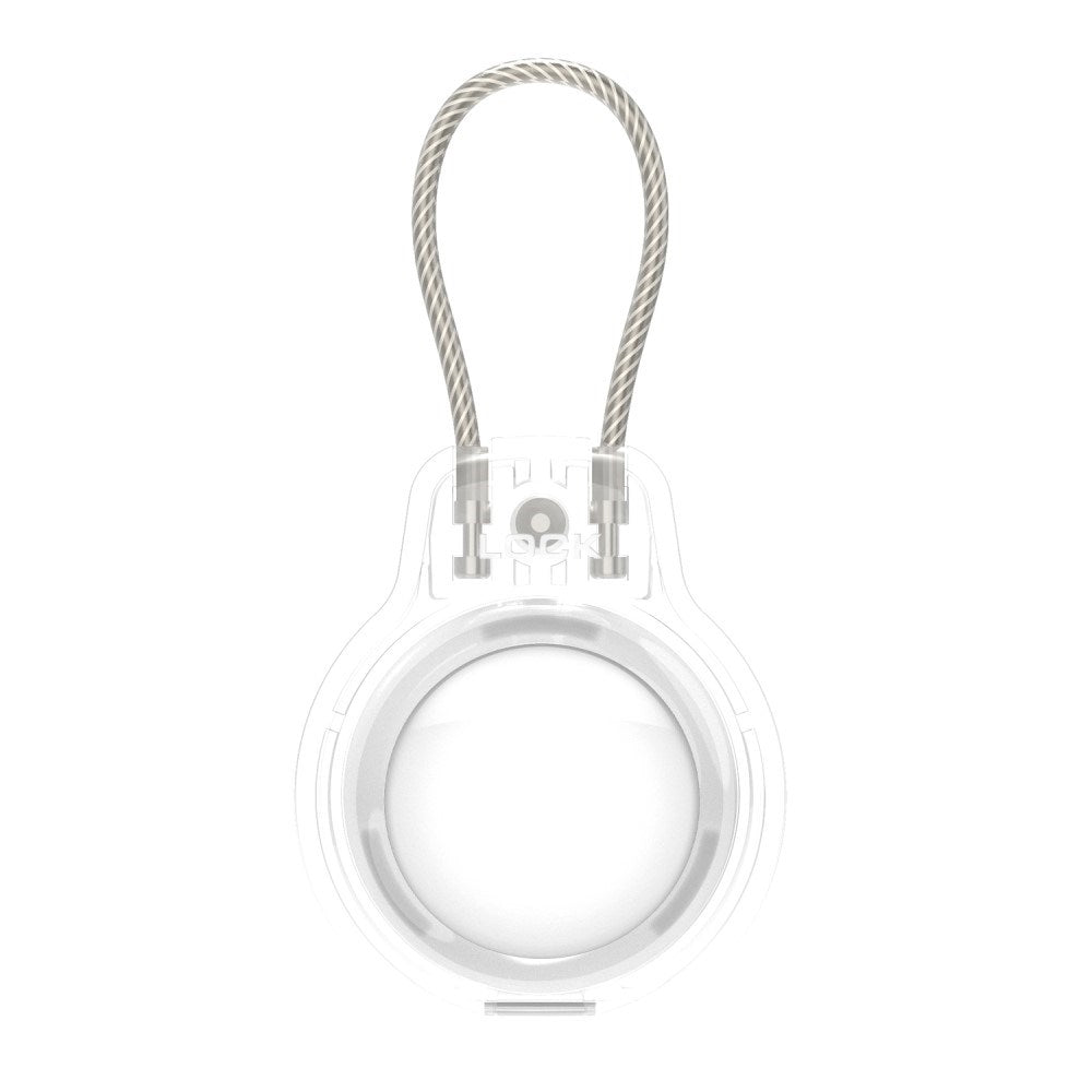 Hard Plastic AirTag Case with Wire - Transparent