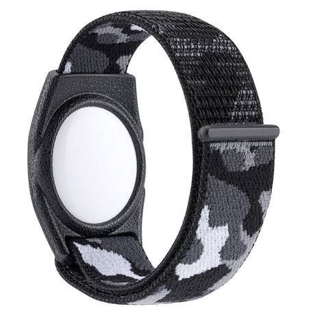 AirTag Nylon Children's Strap - Black Camouflage