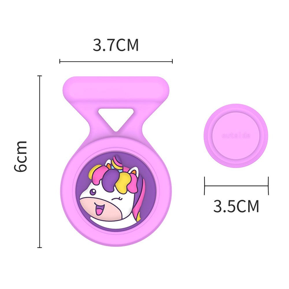 AirTag Silicone Case w. Brooch & Motif - Horse