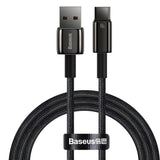 Baseus 100W USB-A to USB-C Cable 480Mb/s - 1m - Black