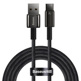 Baseus 100W USB-A to USB-C Cable 480Mb/s - 2m - Black