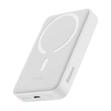 Baseus Mini 30W Magnetic Powerbank with USB-C PD & Qi Wireless Charging - 10,000 mAh - MagSafe Kompatibel - Hvid