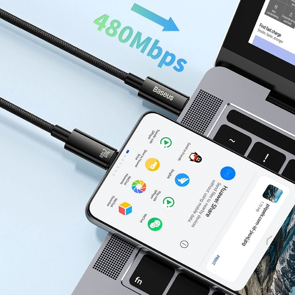 Baseus 240W USB-C to USB-C Cable 480Mb/s - 1m - Black