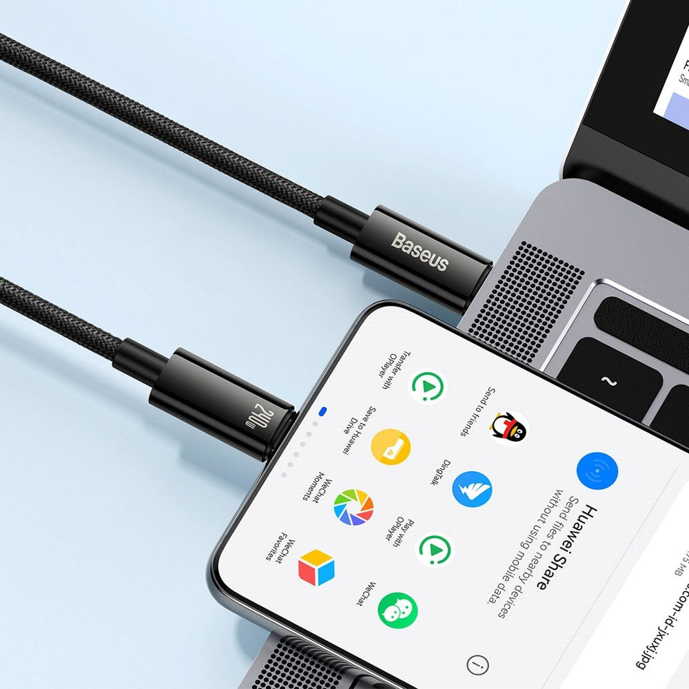 Baseus 240W USB-C to USB-C Cable 480Mb/s - 2m - Black