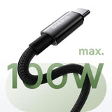 Baseus 100W USB-C to USB-C Cable 480Mb/s - 1m - Black