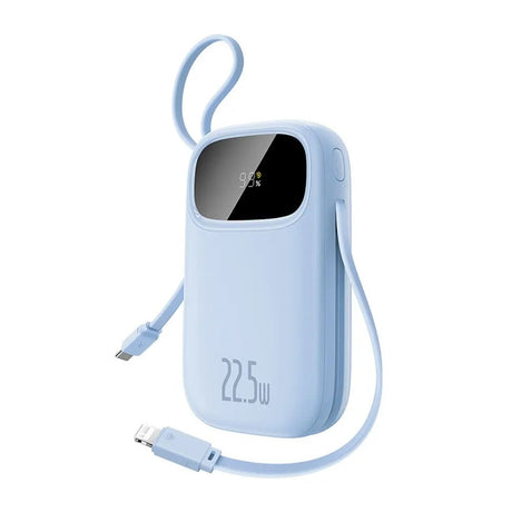 Baseus EnerFill 20,000mAh Powerbank 22.5W with Built-in USB-C & Lightning Cable - Blue