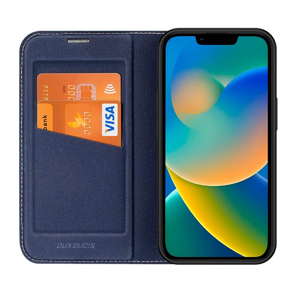 DUX DUCIS iPhone 14 Plus Skin X2 Premium Wallet Case - Blue