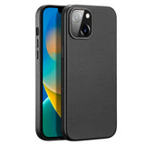 iPhone 14 Plus DUX DUCIS Grit Elegant Leather Back Case - MagSafe Compatible - Black