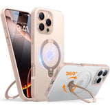 TORRAS iPhone 16 Pro Max Hybrid Plastic Case with Stand Function - MagSafe Compatible - Gold