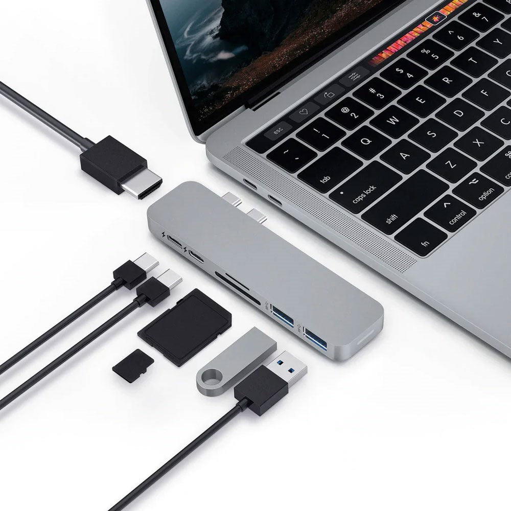 Hyper HyperDrive Duo 7-in-2 USB-C Hub - Grey