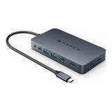 Hyper HyperDrive 10-in-1 USB-C Hub with USB-A / USB-C / HDMI / Ethernet / 3.5mm Jack / SD & MicroSD Card - Grey