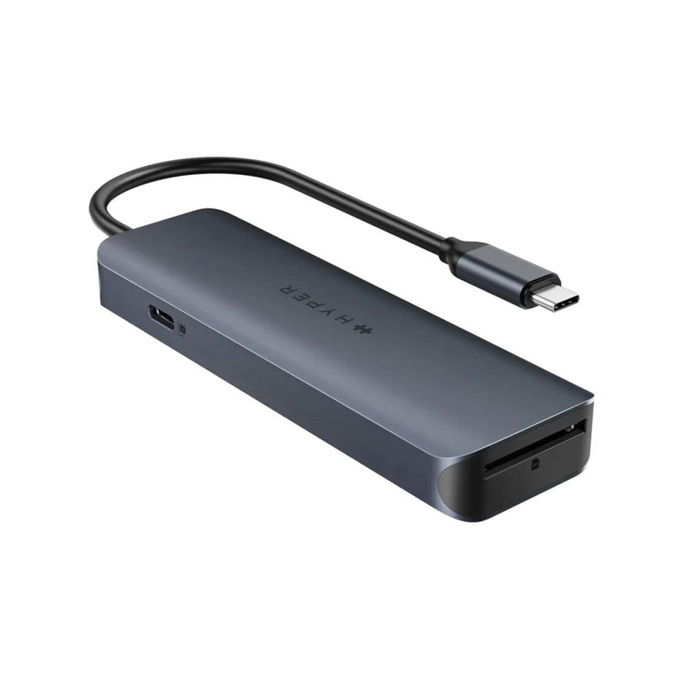 Hyper HyperDrive Ecosmart 6-in-1 USB-C Hub with USB-A / USB-C / HDMI / Ethernet / SD Card - Grey