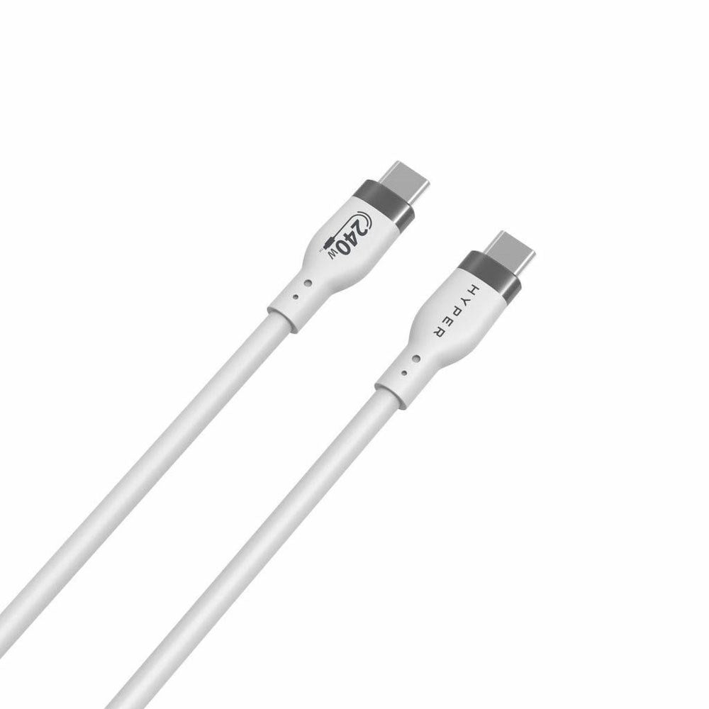 Hyper HyperJuice 240W Silicone USB-C to USB-C Cable - 2m - White