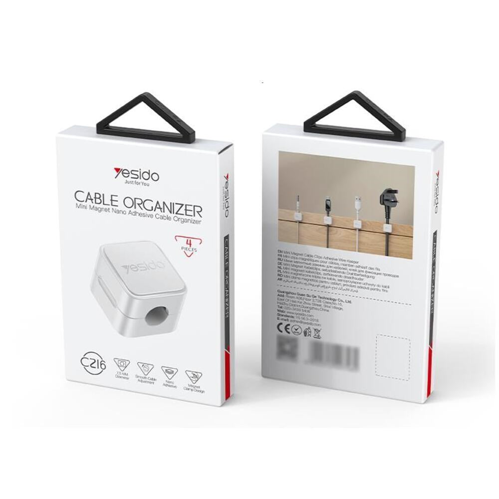 Yesido C216 Cable Organizer - 4 pcs. - Black