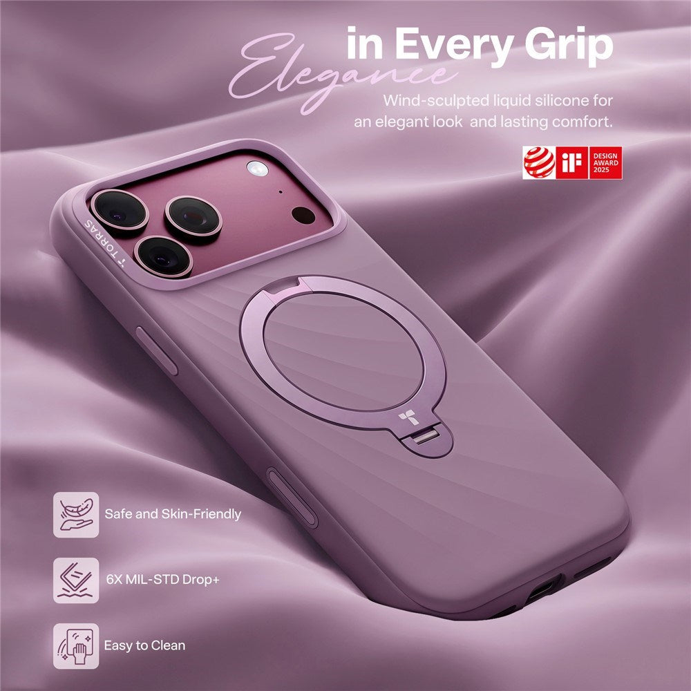 iPhone 18 Pro / 17 Pro TORRAS Ostand Q3 Wind Case - MagSafe Compatible - Purple