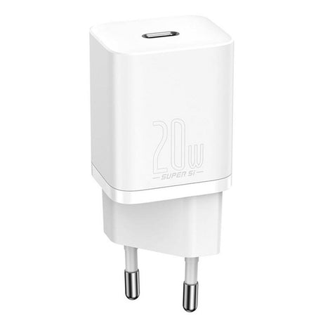 Baseus Super Si 20W Wall Charger USB-C Quick Charge with Lightning Cable - White