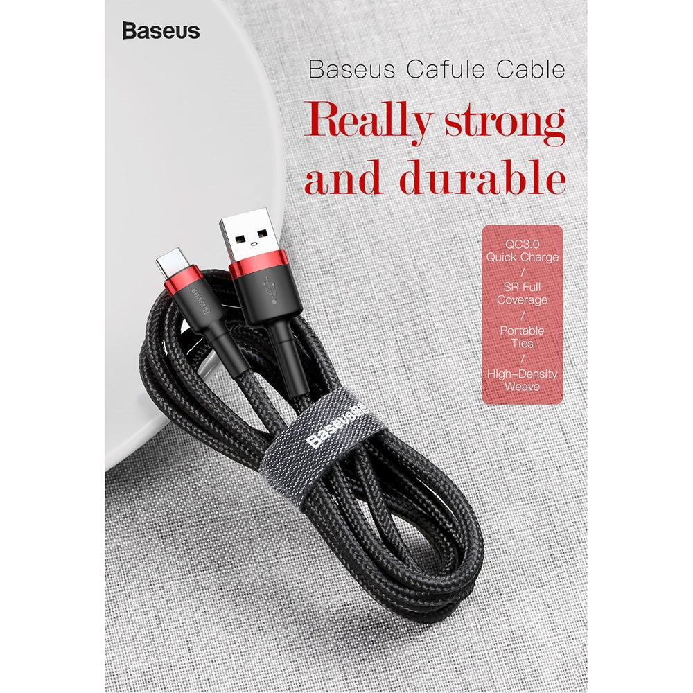 Baseus Cafule (3A/15W) USB-C Cable 1 w. Black