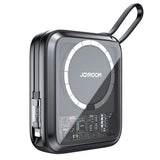 JoyRoom 22.5W Wireless Magnetic Powerbank with Built-in Lightning Cable - 10,000mAh - Black