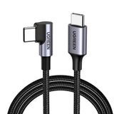 Ugreen US255 Angled USB-C to USB-C Cable - 0.5m - Black