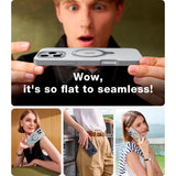 TORRAS iPhone 16 Pro Hybrid Plastic Case with Stand Function - MagSafe Compatible - Grey