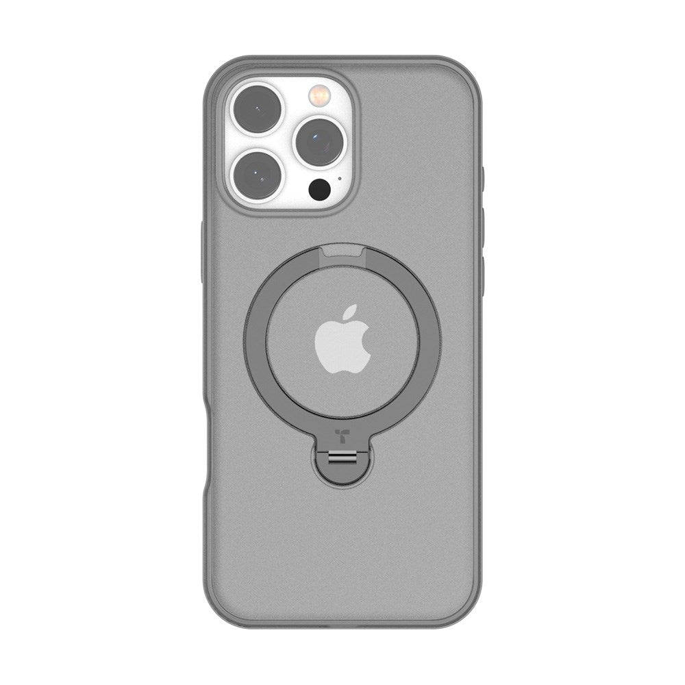 TORRAS iPhone 16 Pro Max Hybrid Plastic Case with Stand Function - MagSafe Compatible - Grey