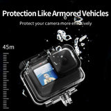 TELESIN Waterproof Case for GoPro Hero 9 / 10 / 11 / 12 / 13 - Transparent / Black