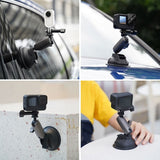TELESIN Suction Cup Mount for Action Camera & Smartphone - Black