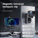 TELESIN Magnetic Clamp Mount for Action Camera - Black / Grey