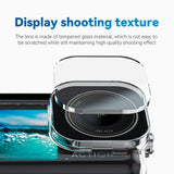 TELESIN Waterproof Case for DJI Osmo Action 3 / 4 / 5 Pro - Transparent / Black