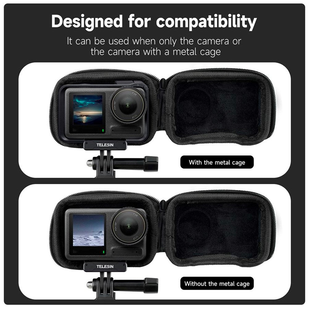 TELESIN Protective Case for DJI Osmo Action 3 / 4 / 5 Pro - Black