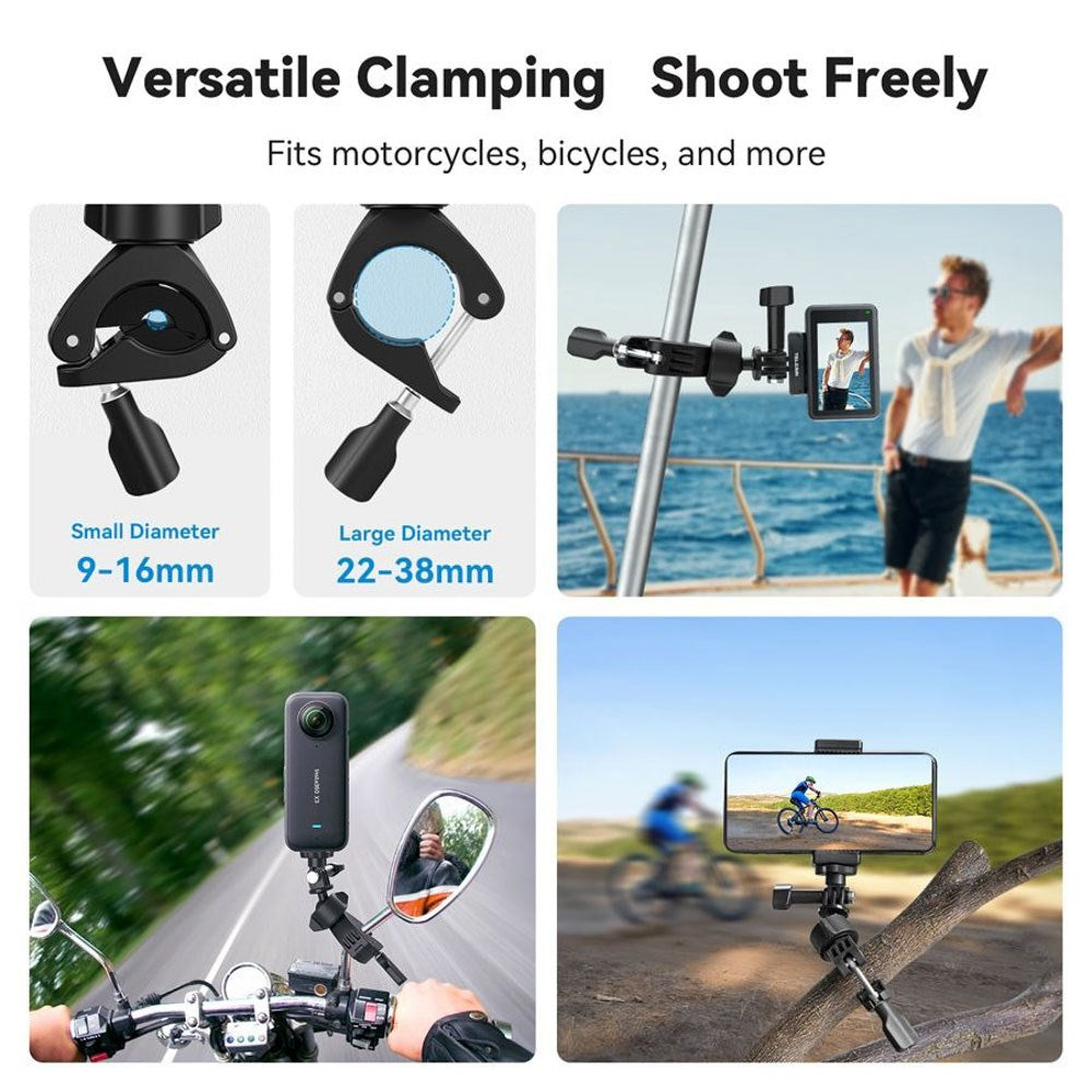 TELESIN Bicycle Frame Mount for Action Camera - Black