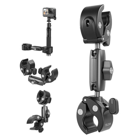 TELESIN Double Headed Mounting Clamp for Action Camera - Grey