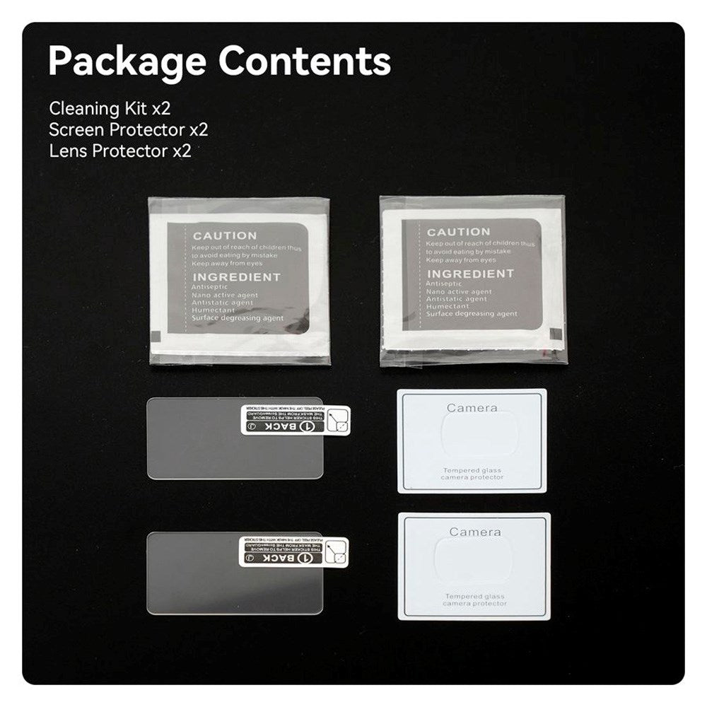 TELESIN Tempered Protective Glass for DJI Osmo Pocket 3 - 2 pcs - Transparent